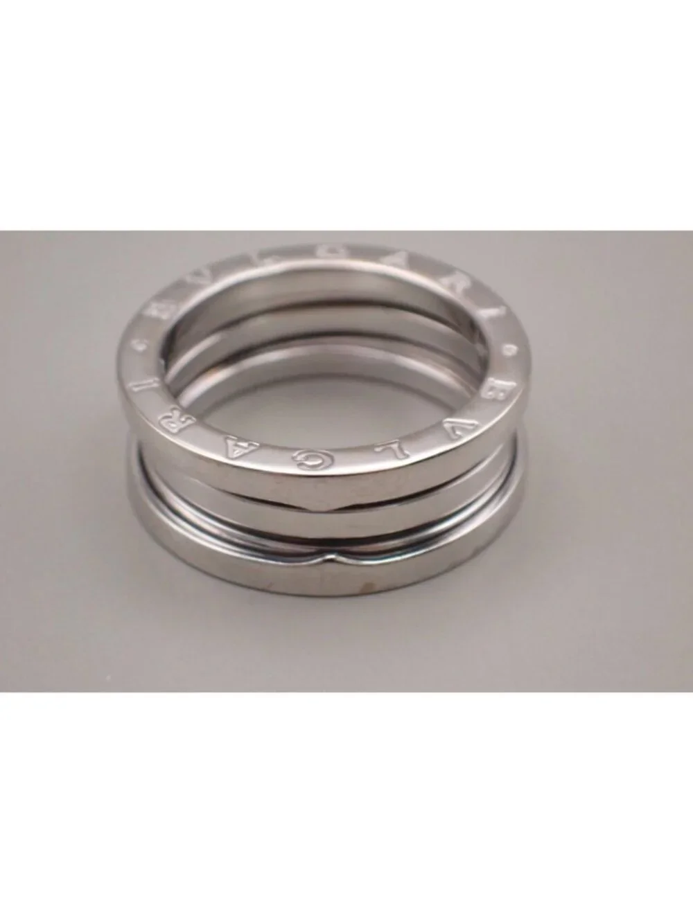 Bvlgari Logo Ring White Gold #